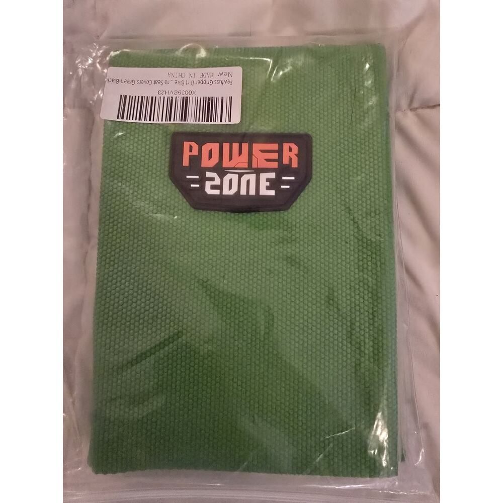 Power Zone Dirt Bike Seat Cover - Green Black Univ. Seat Cover In Green & Black